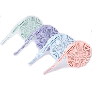 Wholesale custom your own brand polyester printed bulk shoelaces for promotional