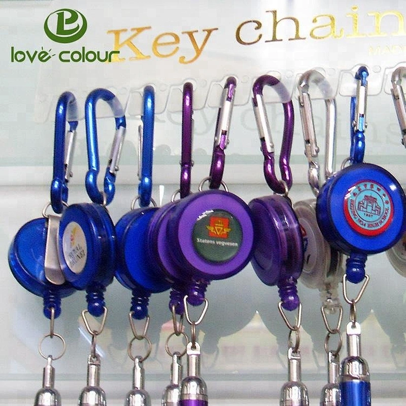 Name Badges Holders Retractable Reel with Keychain