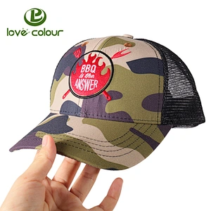 New Design Camouflage Mesh Trucker Cap Baseball Hat for Promotion