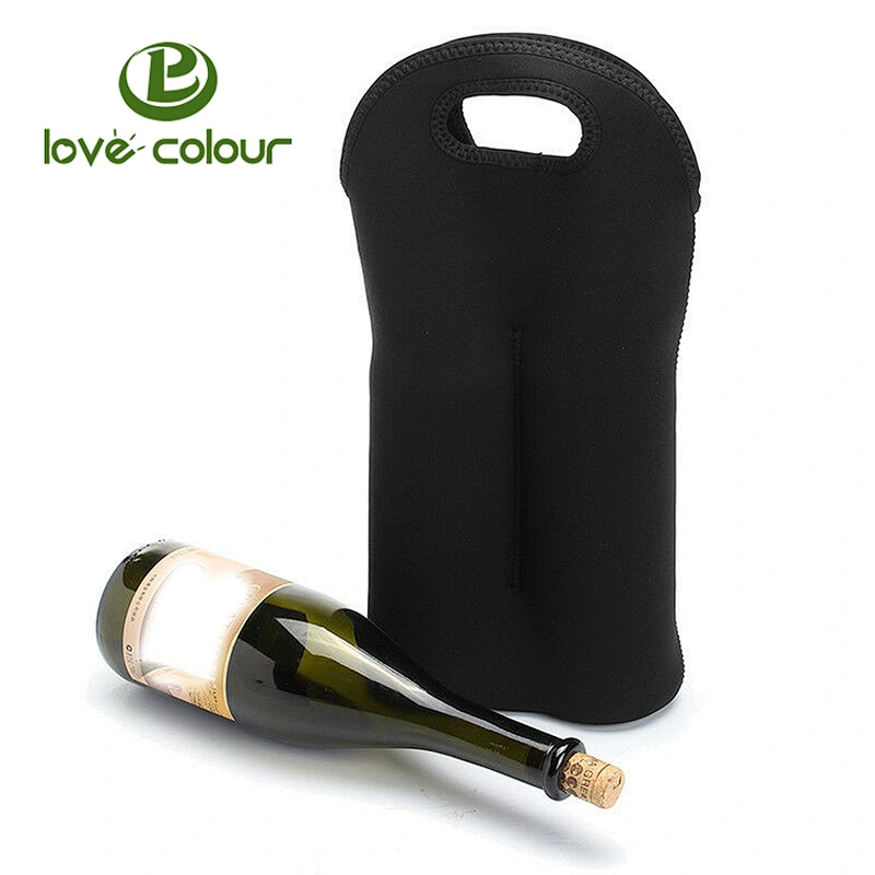 Custom flexible waterproof neoprene wine bottle cooler bag coolies