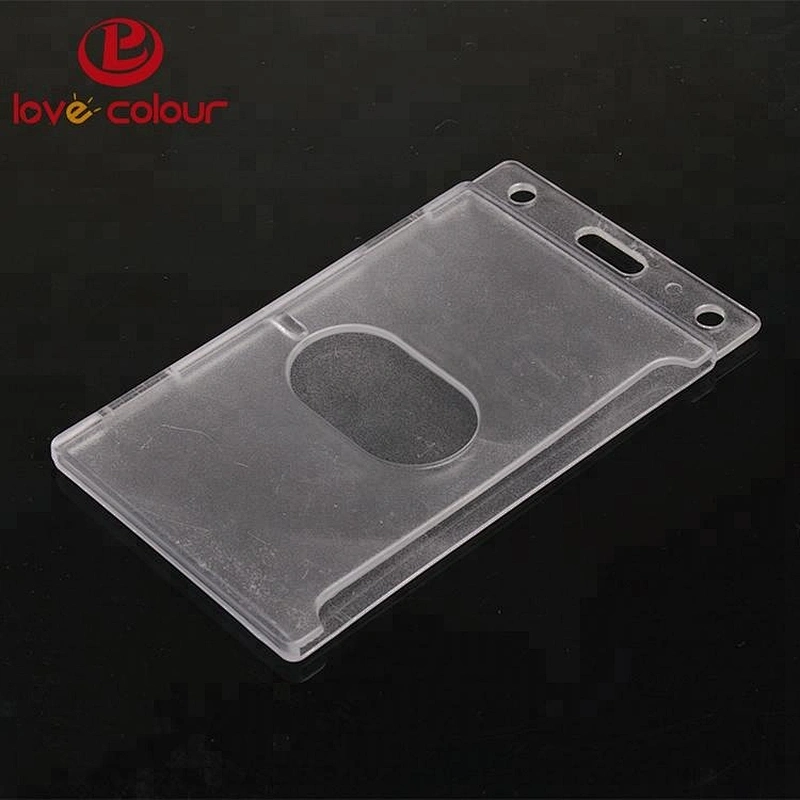 Custom blank double sided plastic badge holder
