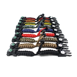 Promotional Gift Outdoor Sport Bracelets Compass Camping Multi-use Bracelet