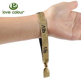 Factory Custom Cheap Thin Fabric Embroidery Wristband