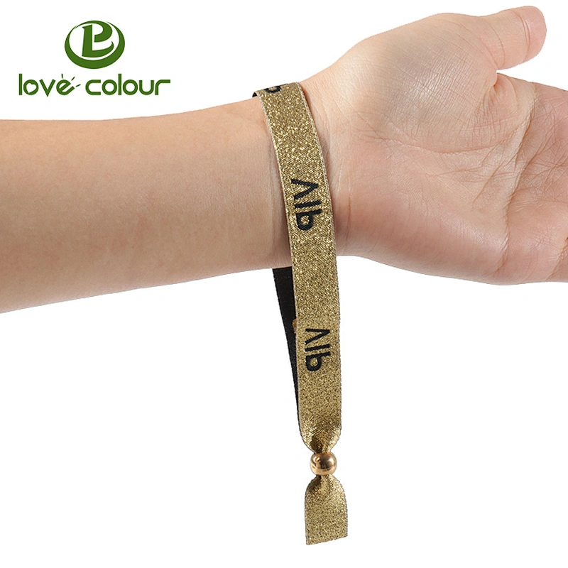 Factory Custom Cheap Thin Fabric Embroidery Wristband