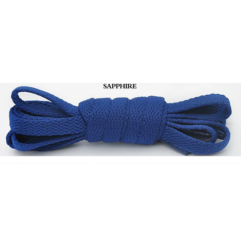 Cheap Promotional 100% polyester custom solid color flat shoelaces plastic tip ends sports shoelaces