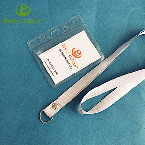 Custom pvc id card holder with printing lanyard