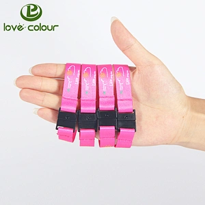 Custom Sublimation textile bracelet/polyester wristband with plastic buckle