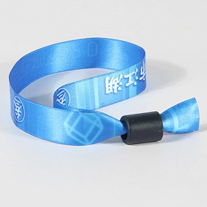 Good quality custom fabric RPET wristband for wholesale