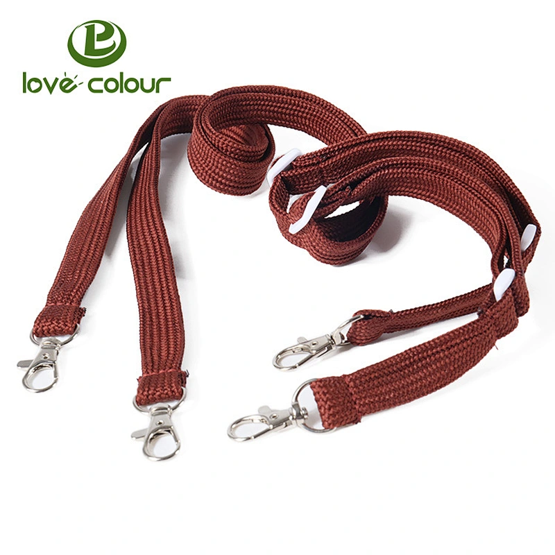 Custom polyester tube blank lanyard strap with two hooks