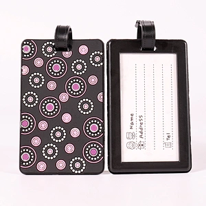 Customized OEM funny soft pvc luggage tags