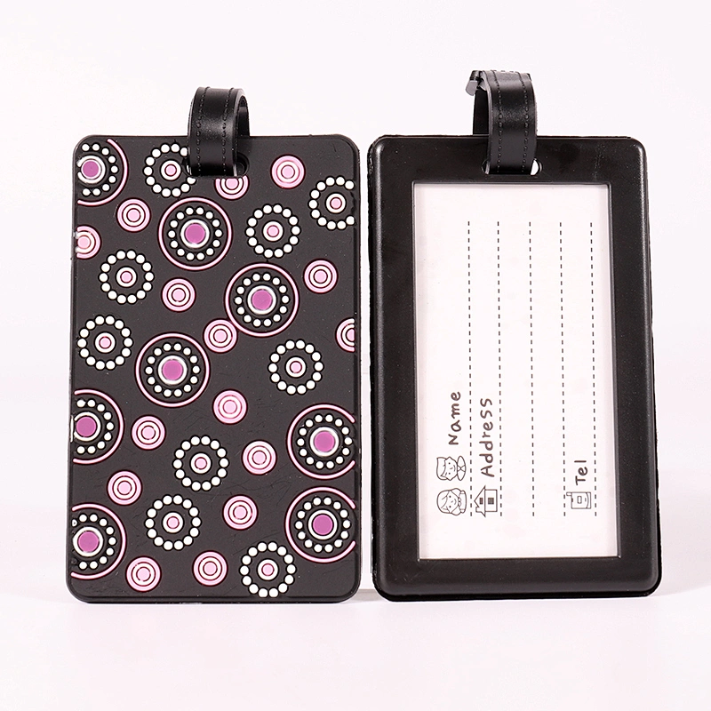 Customized OEM funny soft pvc luggage tags