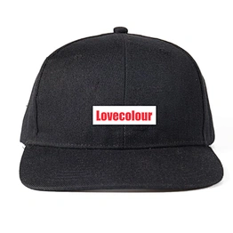 Cheap 100% cotton black color custom logo sport hat caps
