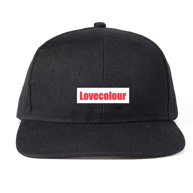 Cheap 100% cotton black color custom logo sport hat caps