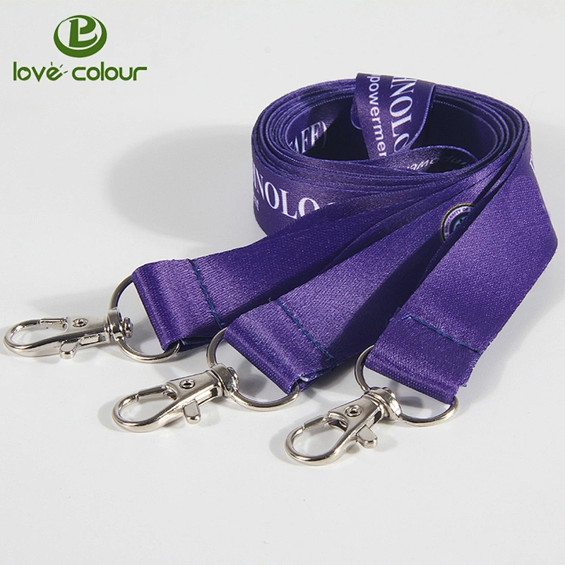 Custom Polyester Lanyard Ribbon with Metal Clip and ID Card Holder