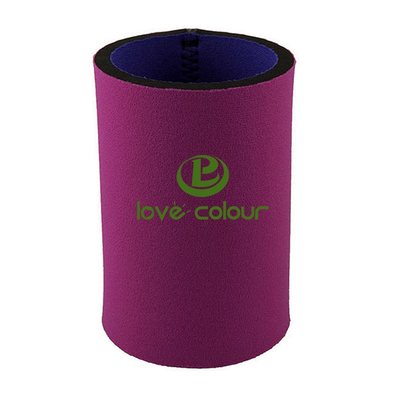 Custom foam neoprene thermal wedding can holder for beer