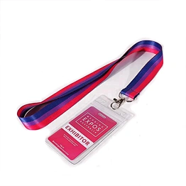 Factory lanyards with logo custom Printed Polyester ID Badge Neck ribbon Strap