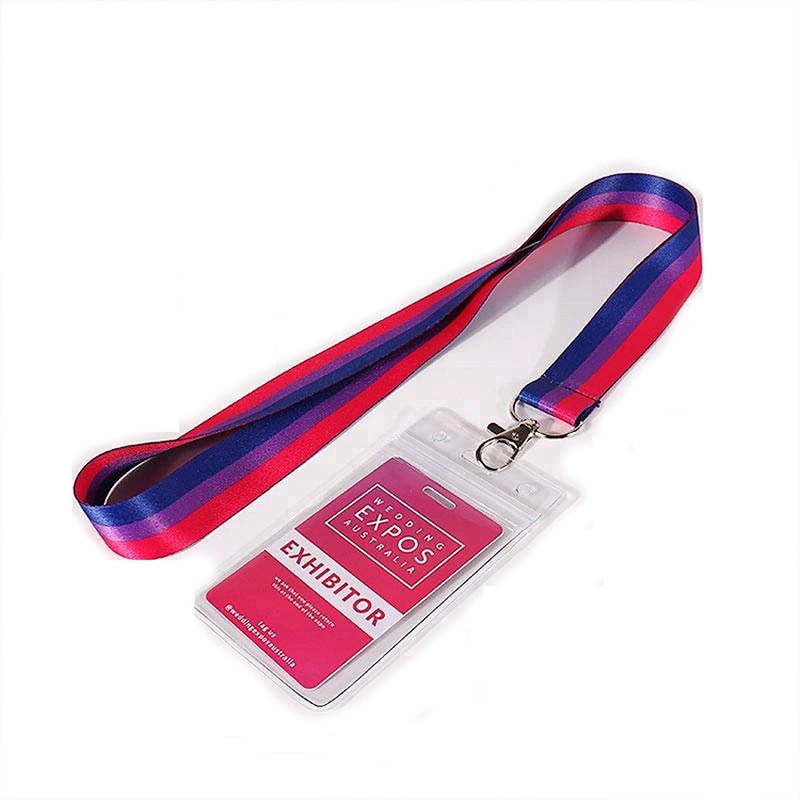 Factory lanyards with logo custom Printed Polyester ID Badge Neck ribbon Strap