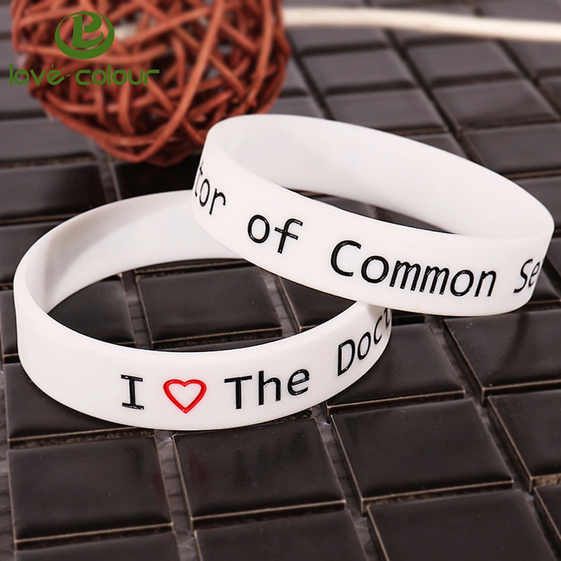 Personalized Custom Logo Waterproof Silicone Bracelet For Wedding