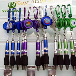 Popular custom badge reel with pen