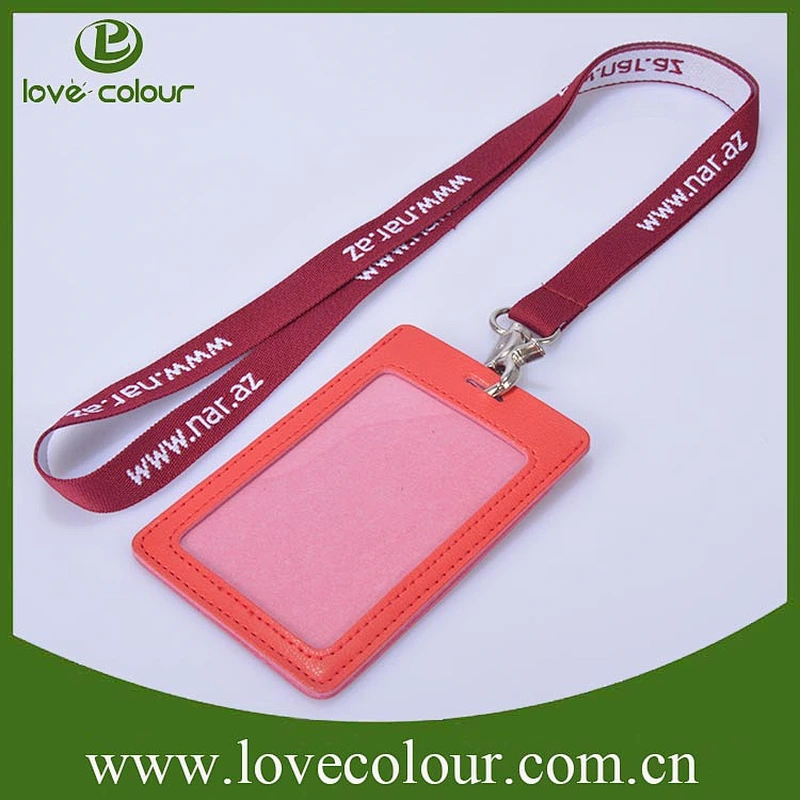 Leather ID Badge Holder Neck Strap /Neck Lanyard For Sale