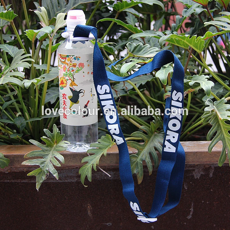Cheap custom water bottle lanyards drink bottle holder lanyard