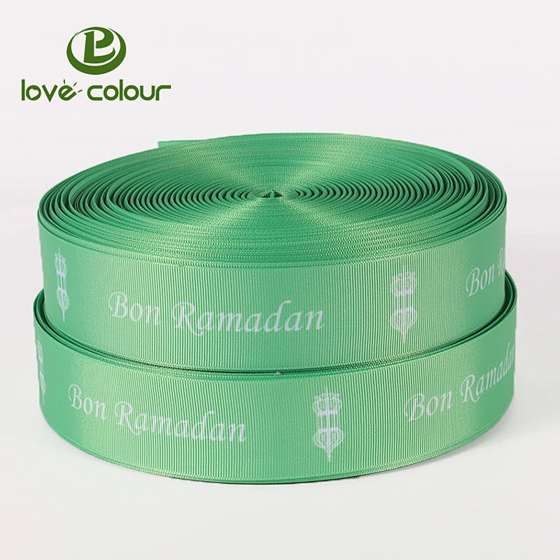 Custom 20mm/25mm/38mm/50mm polyester grosgrain printing webbing