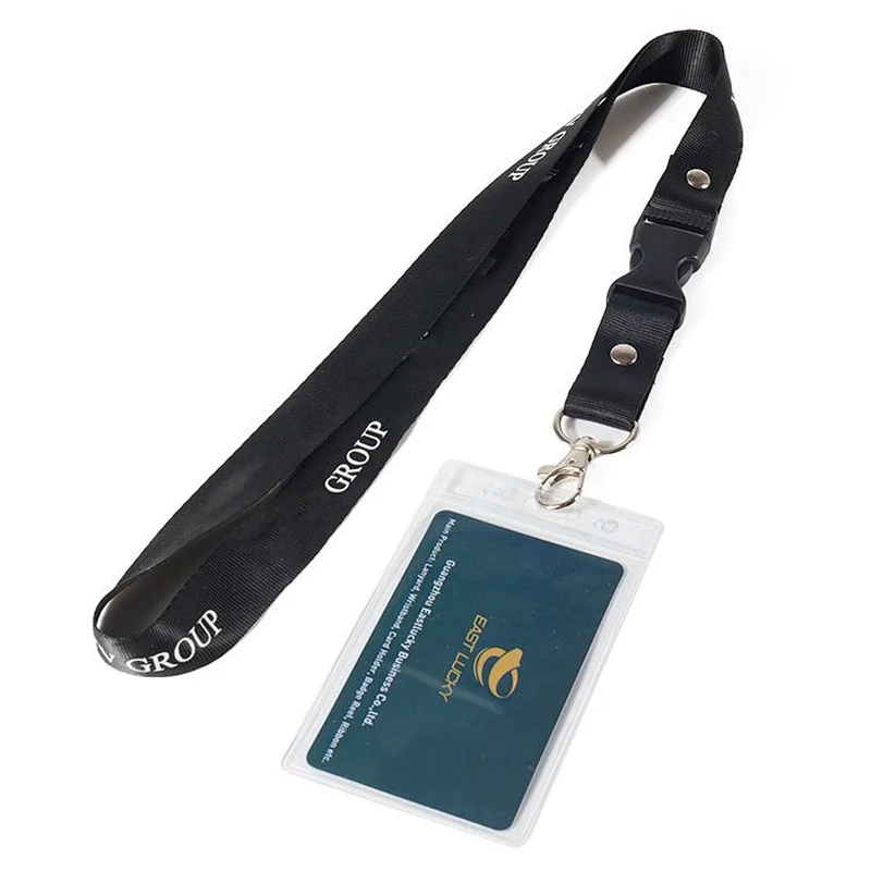 Custom cheap personalized polyester id card holder lanyard strap for promotional gift