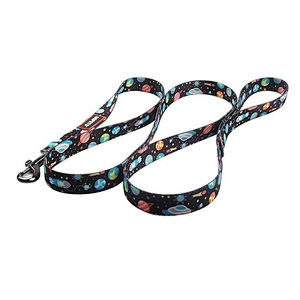 Wholesale heavy duty polyester custom light weight portable heat transfer printed dog leash