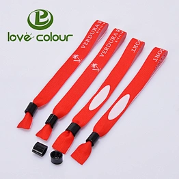 Fashion custom fabric polyester wristband for VIP