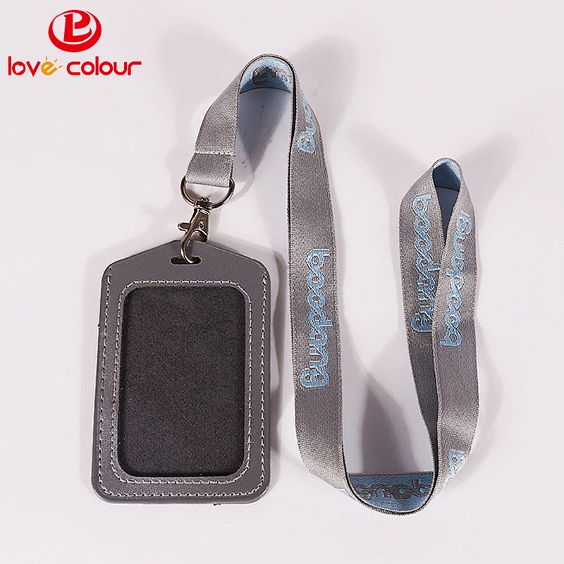 Free sample custom school id card holder lanyard strap