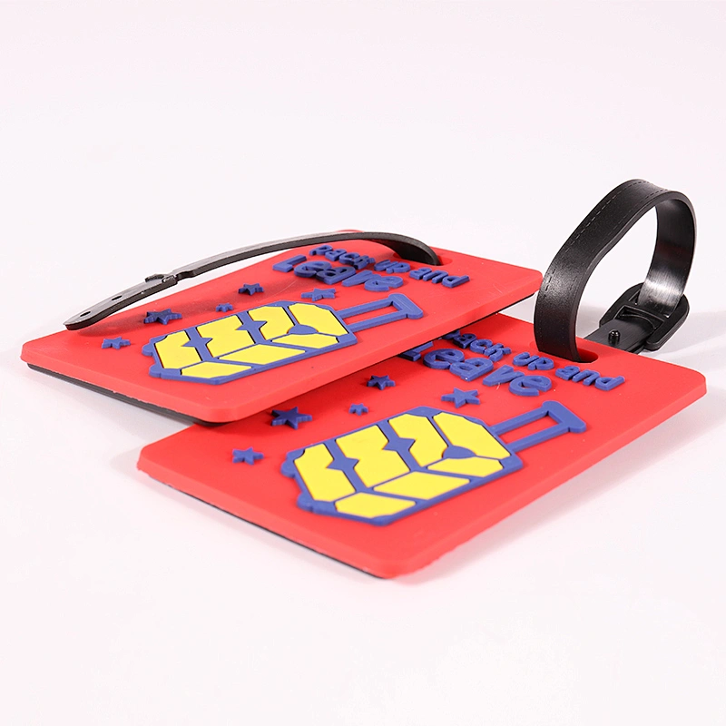 Custom Travel Cute Silicone Label Personalized PVC ID luggage name tags