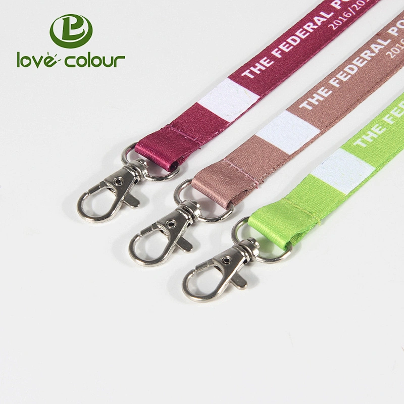 Custom festival logo printed lanyard keychain holder straps