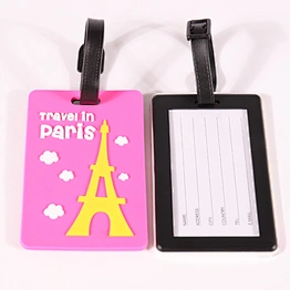 Promotion soft PVC personalized luggage bag tags