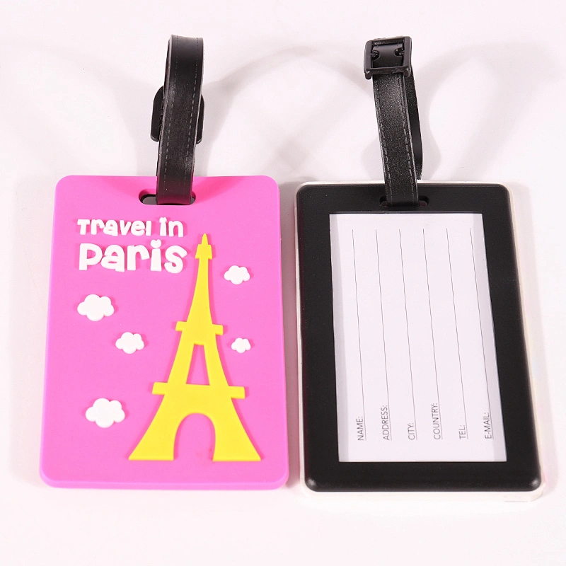 Promotion soft PVC personalized luggage bag tags