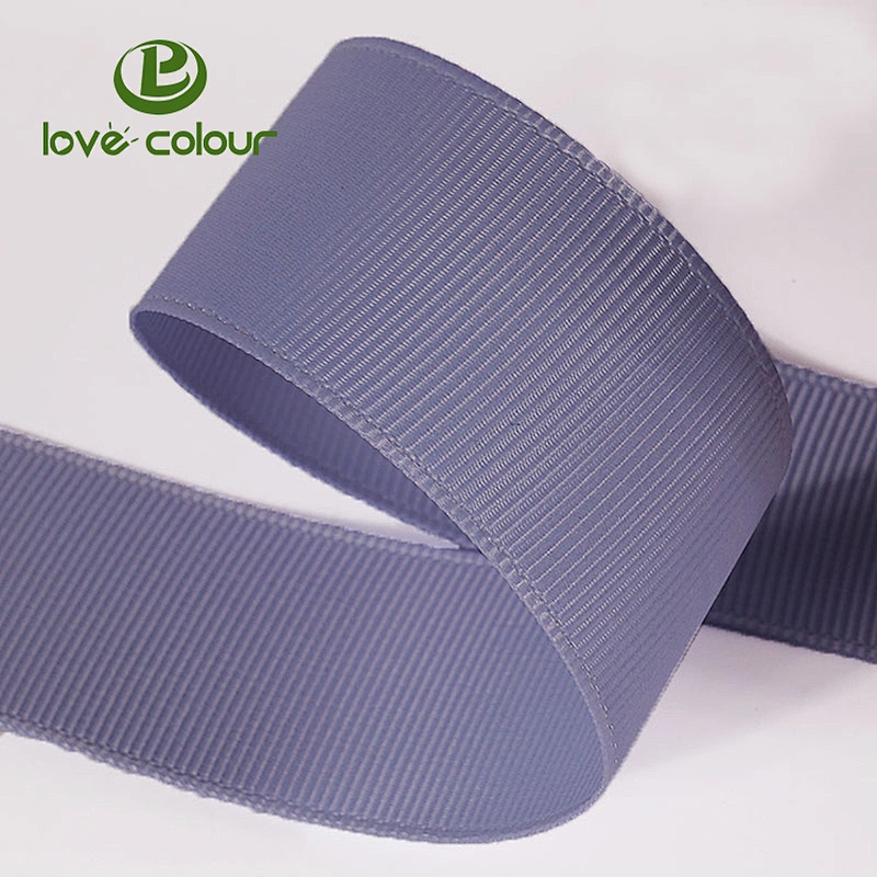 Custom polyester red color soft grosgrain ribbon for decoration