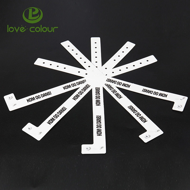 Eco Friendly Custom White Color ID Vinyl Wristband for Hospital