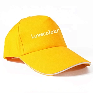 High quality cotton custom plain yellow baseball headgear