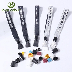 Custom polyester fabric cloth woven wristbands for multi day festivals and sporting events