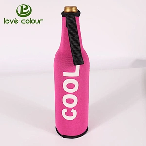 Custom protective neoprene sleeve cooler for bottles