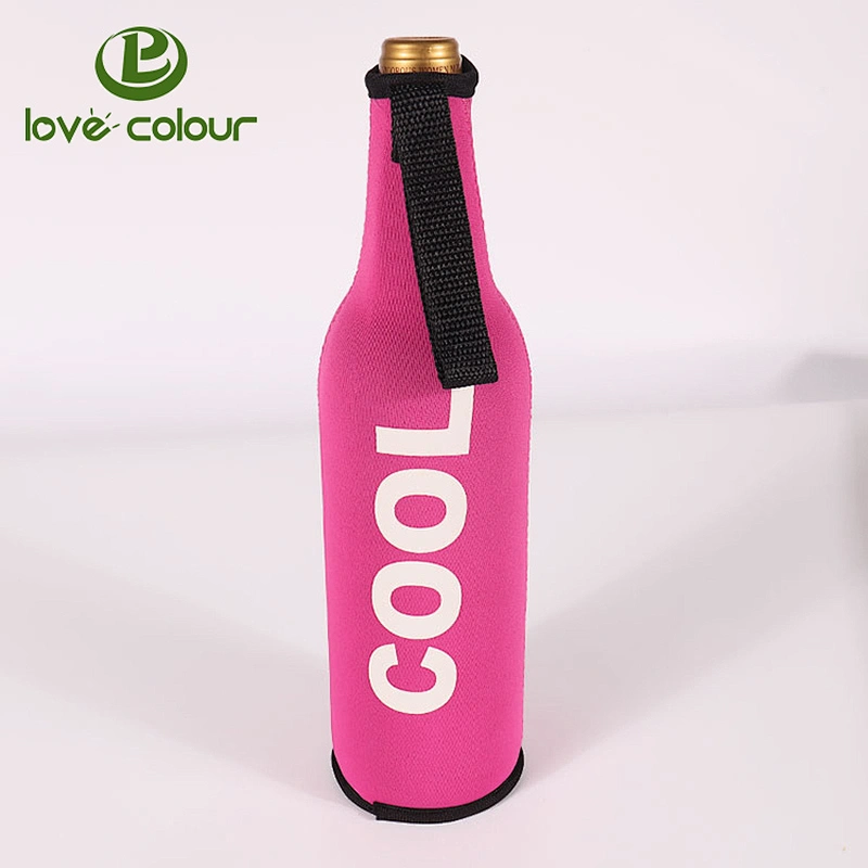 Custom protective neoprene sleeve cooler for bottles