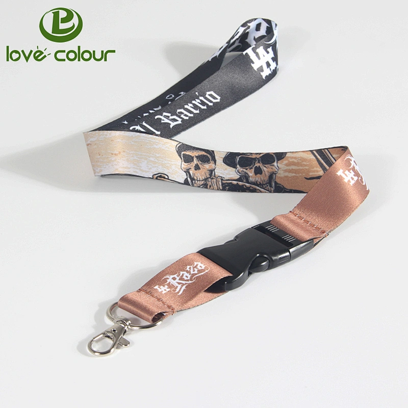 Factory direct sale custom polyester lanyards strap for keys