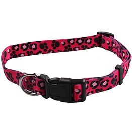 Factory custom Logo printed polyester webbing dog collar with breakaway Buckles