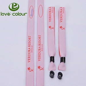 Custom wedding gift guest polyester cloth wristband bracelet