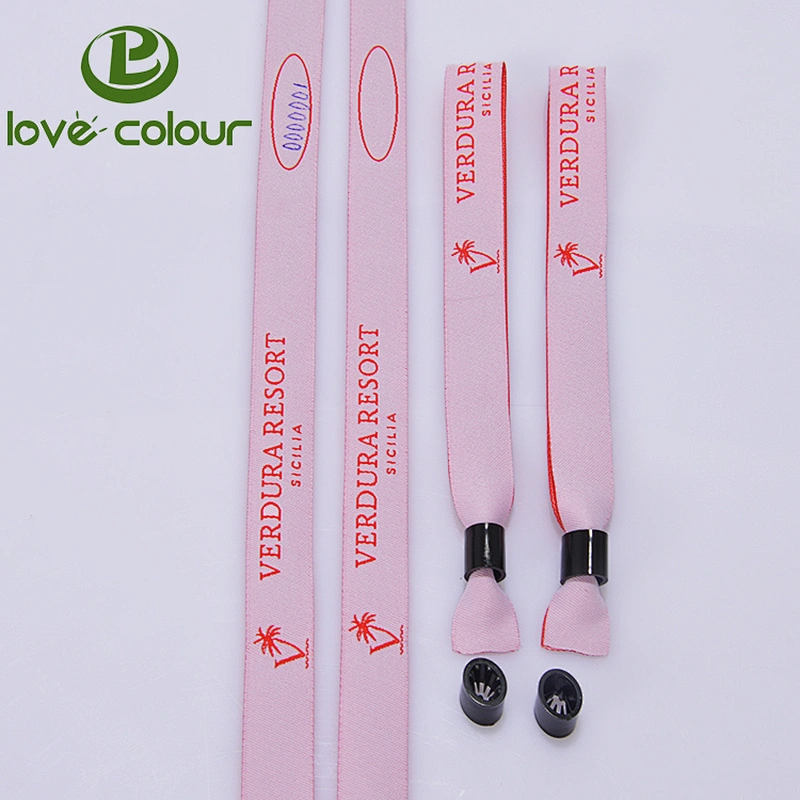 Custom wedding gift guest polyester cloth wristband bracelet