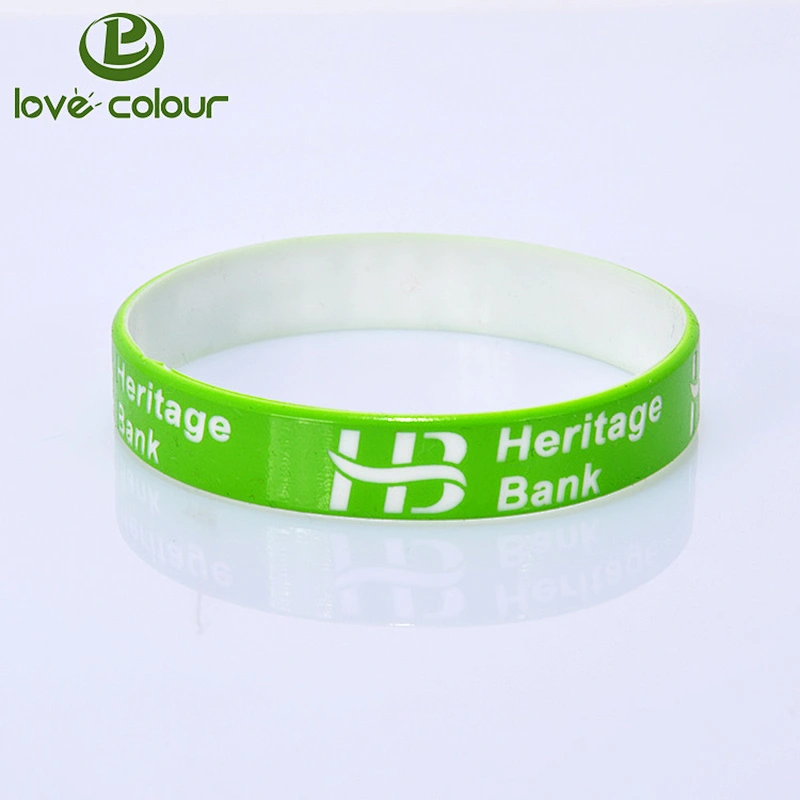 Custom printing logo silicone material wristband for event