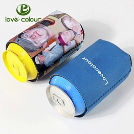 New product - heat-transfer printing neoprene beer can cooler for festival event