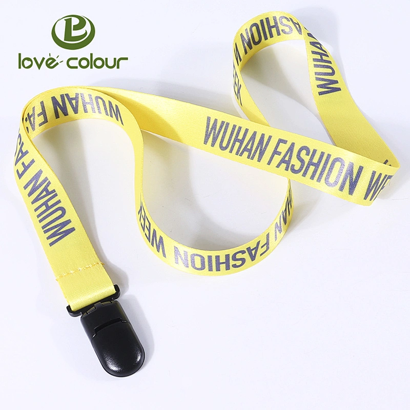 Colourful logo printed polyester lanyard custom lanyard maker