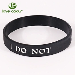 Factory Bulk Supply Custom Logo Silk Imprint Cool Silicone Wristband