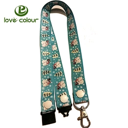 Custom polyester sublimation printed Christmas lanyards