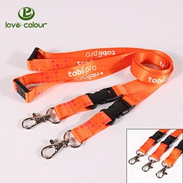 Custom polyester card holder id lanyards with safety buckle and release buckle